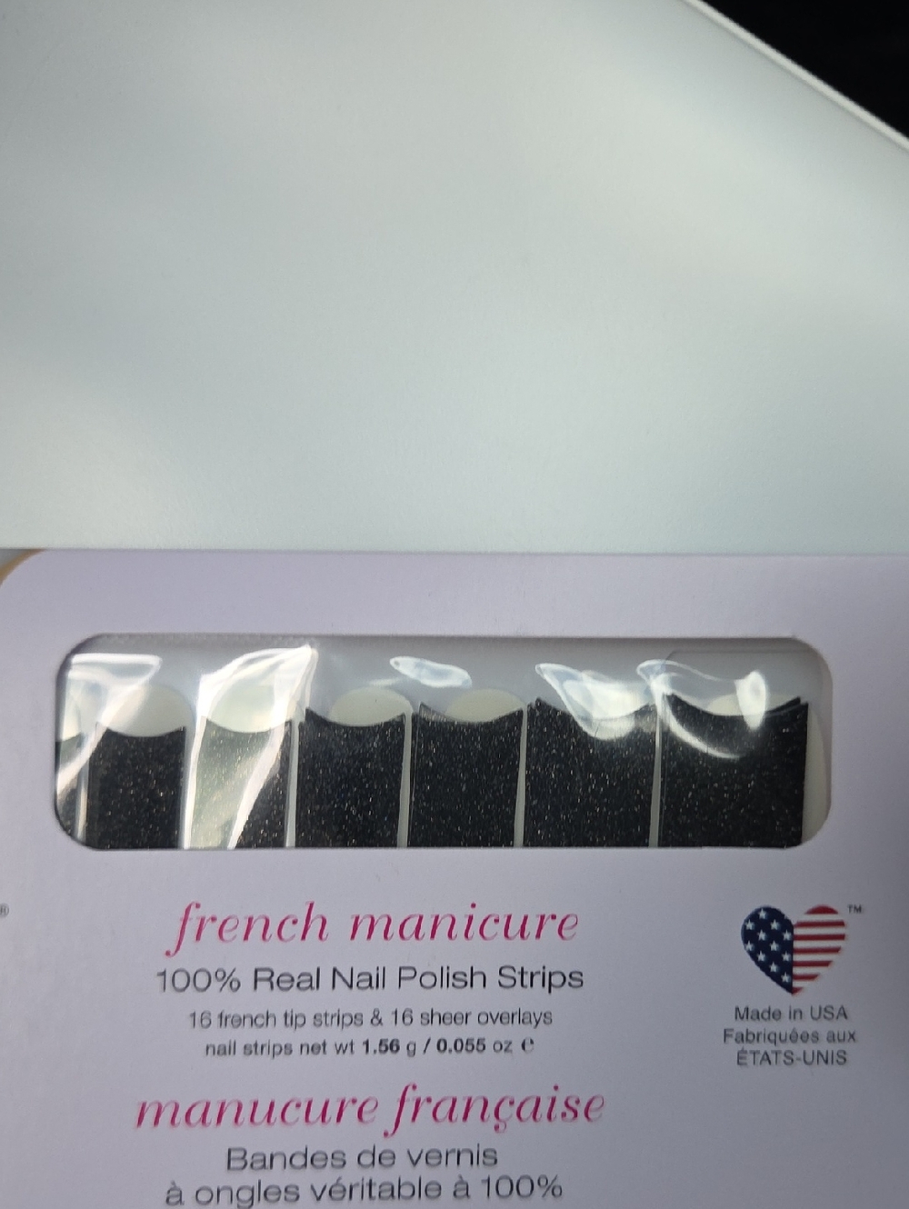 Color Street J'adore Glamour French Manicure Nail Strips